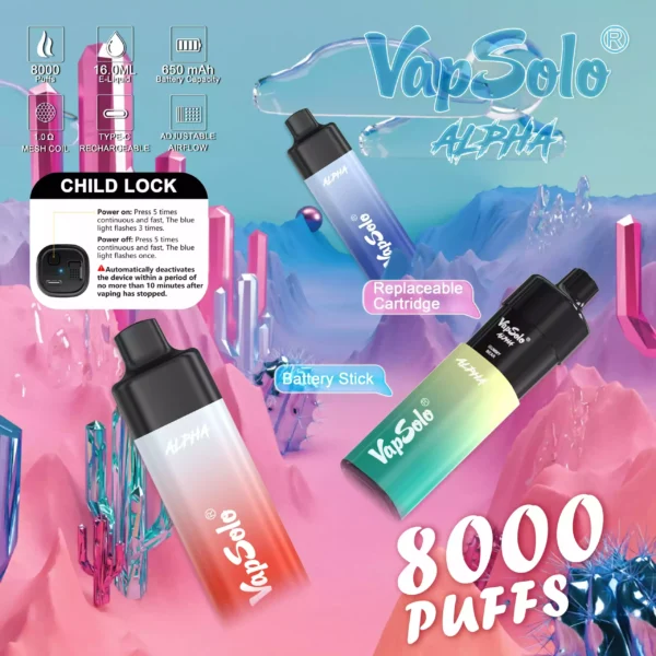 Vapsolo Alpha 8000 Puffs 4 2